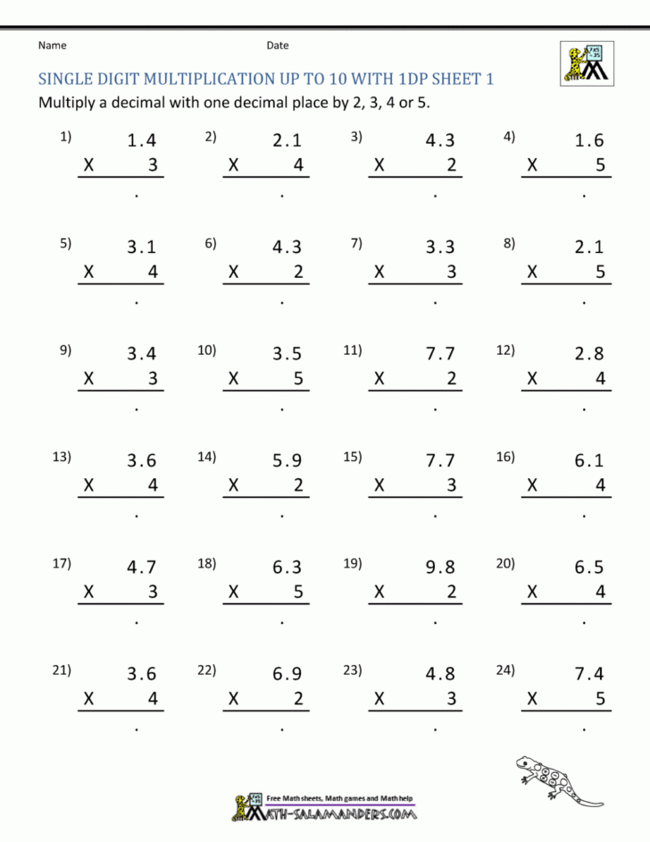 5th Grade Math Multiplication Worksheets 5th Grade Math Multiplication Worksheets