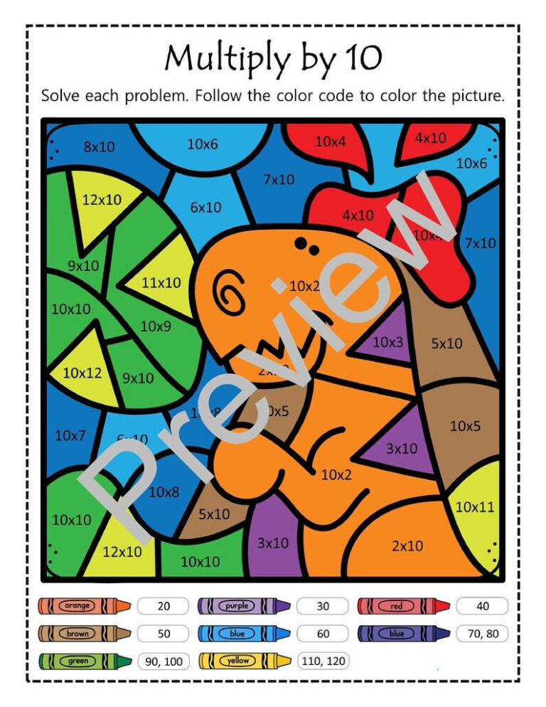 Multiplication Coloring Worksheets 4th Grade | Multiplication Worksheets