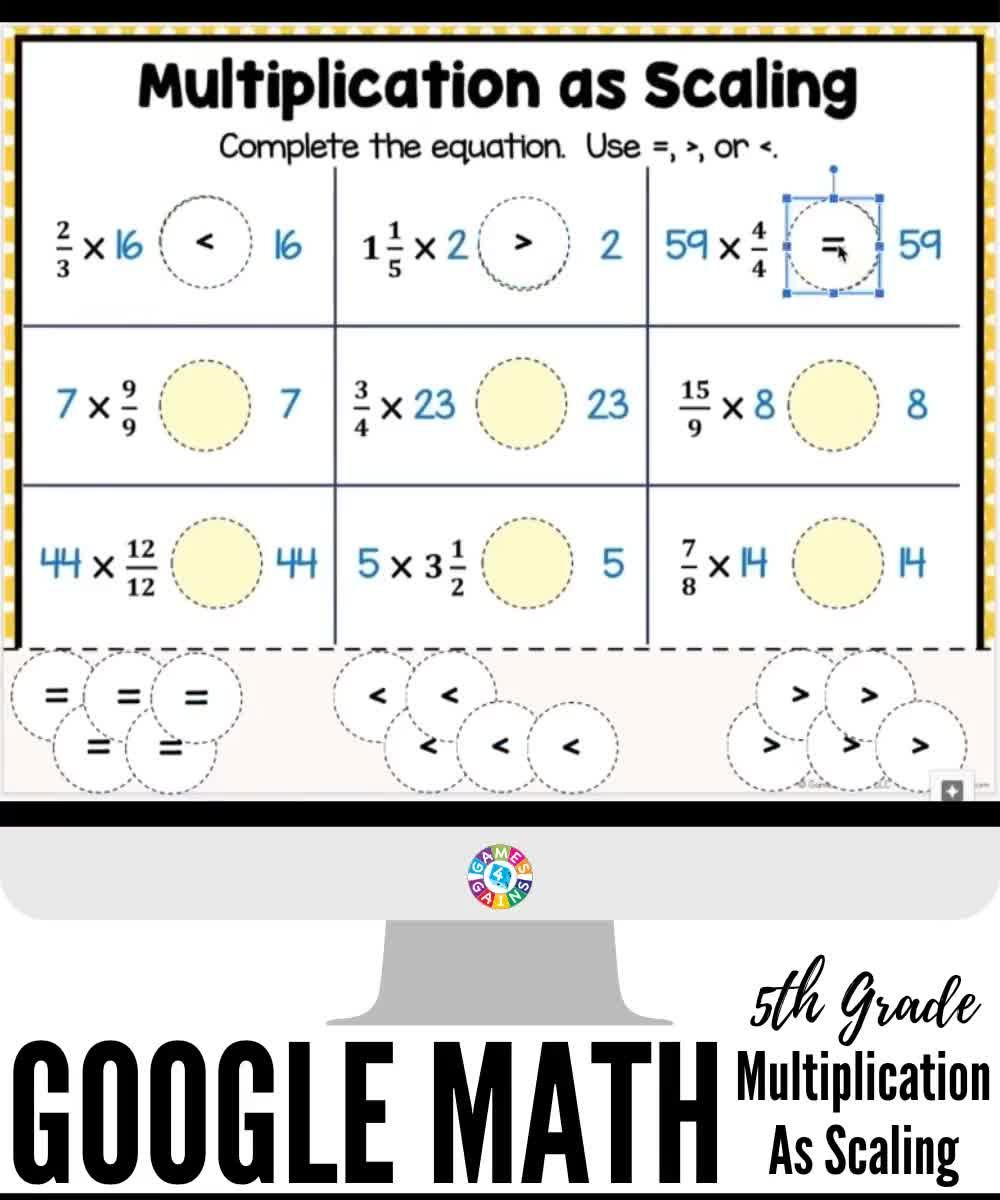Discover 26 5Th Grade Math Activities And 5Th Grade Math Ideas On regarding Multiplication As Scaling Worksheets