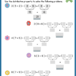 Distributive Property Of Multiplication Worksheets For Multiplication Distributive Property Worksheet