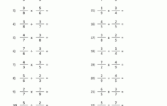 Dividing Fractions Worksheet for Addition Subtraction Multiplication Division of Fractions Worksheets