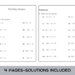Dividing Integers Worksheet (With Solutions) | Teaching Resources Pertaining To Worksheet On Multiplication And Division Of Integers