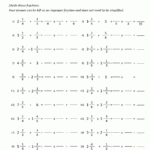 Dividing Mixed Fractions Worksheet Inside Addition Subtraction Multiplication And Division Of Fractions Worksheets
