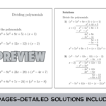 Dividing Polynomials Worksheet (With Solutions) | Teaching Resources Throughout Multiplication And Division Of Polynomials Worksheet
