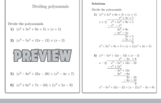 Dividing Polynomials Worksheet (With Solutions) | Teaching Resources throughout Multiplication and Division of Polynomials Worksheet