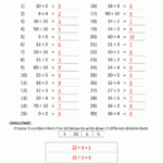 Division Facts Worksheets Pertaining To Multiplication Division Facts Worksheets