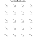 Division Worksheets & Problems (Free Printable Math Drills) – Free Regarding Multiplication And Division Worksheets Grade 6