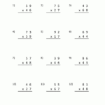Double Digit Multiplication Worksheets 4Th Grade Intended For 2 Digit X 2 Digit Multiplication Worksheets