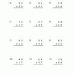 Double Digit Multiplication Worksheets 4Th Grade Intended For Two Digit By Two Digit Multiplication Worksheets