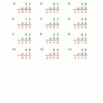 Double Digit Multiplication Worksheets 4Th Grade Pertaining To 3 Digit By 2 Digit Multiplication Worksheets With Answers