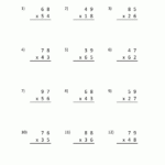 Double Digit Multiplication Worksheets 4Th Grade Throughout Multiplication Worksheets 2 And 3