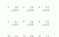 Double Digit Multiplication Worksheets 4Th Grade with Printable 2 Digit Multiplication Worksheets
