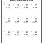 Double Digit Multiplication Worksheets Intended For Multiplication Of 2 Worksheets