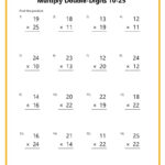 Double Digit Multiplication Worksheets Intended For Multiplication Worksheets 2 Digit By 1