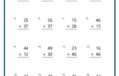Double-Digit Multiplication Worksheets within Multi Digit Multiplication Worksheets 5th Grade