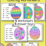 Easter Multiplication Coloring Worksheets No Prep Math Regarding Multiplication Coloring Worksheets 5Th Grade