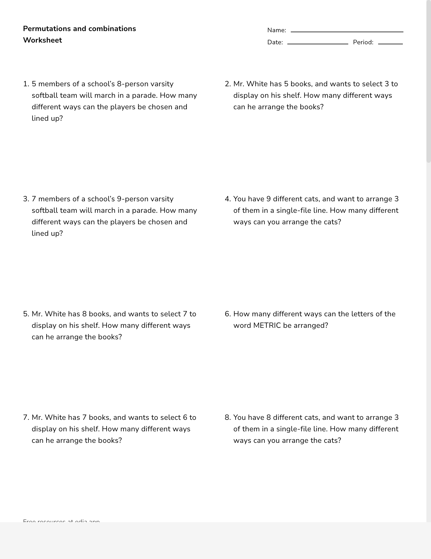 Edia | Ai Platform For Student Outcomes inside Probability Addition And Multiplication Rule Worksheet
