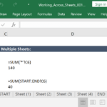 Excel: Summing Cells Across Multiple Worksheets With One Formula Regarding Working With Multiple Worksheets Excel: Summing Cells Across Multiple Worksheets With One Formula Regarding Working With Multiple Worksheets