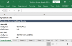 Excel: Summing Cells Across Multiple Worksheets With One Formula regarding Working With Multiple Worksheets
