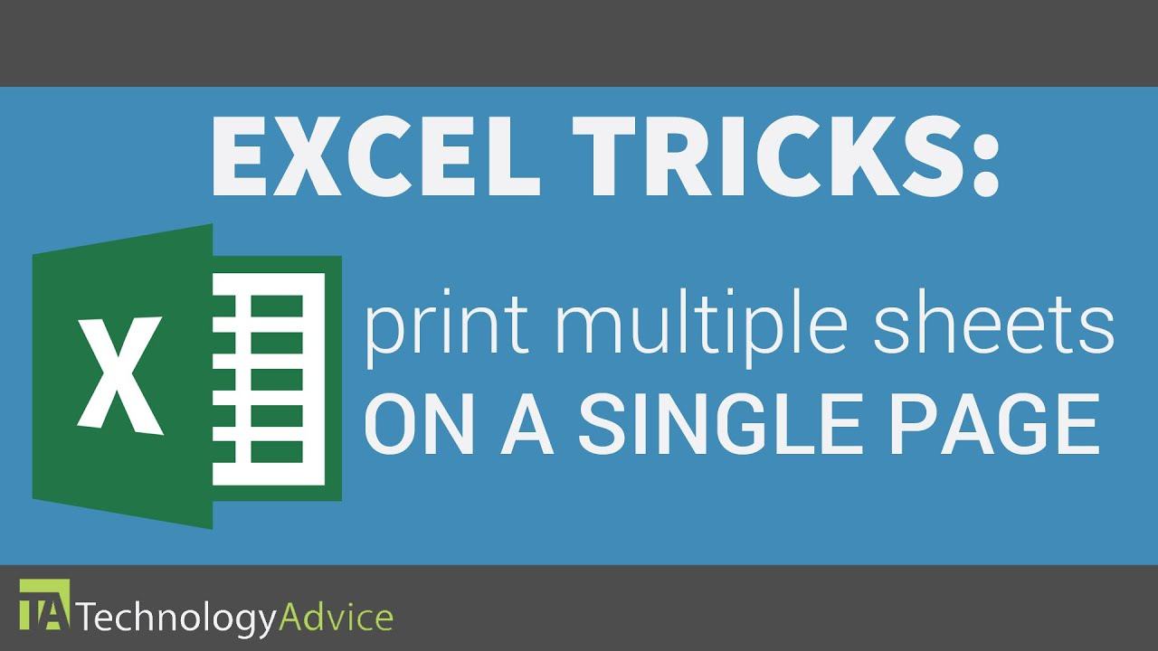 Excel Tricks - Print Multiple Sheets On A Single Page in How to Print Multiple Worksheets