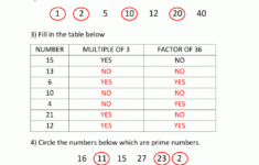 Factors And Multiples Sheet 4:1 Answers pertaining to Worksheet On Factors And Multiples