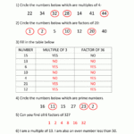 Factors And Multiples Sheet 4:1 Answers With Regard To Multiples And Factors Worksheet