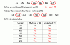 Factors And Multiples Worksheet intended for Find The Multiples Worksheet