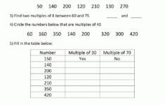 Factors And Multiples Worksheet intended for Multiple Worksheets