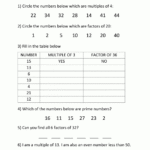 Factors And Multiples Worksheet With Worksheet On Multiples And Factors