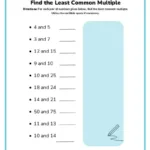 Factors And Multiples Worksheets Regarding Find Common Multiples Worksheet
