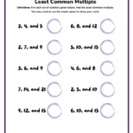 Factors And Multiples Worksheets With Multiples Of 3 Worksheet
