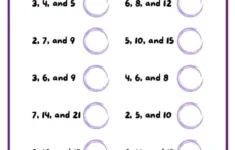 Factors And Multiples Worksheets with Multiples Of 3 Worksheet