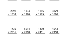 Fifth Grade Multiplication Worksheet in Fifth Grade Multiplication Worksheets