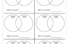 Finding Hcf And Lcm - Including The Use Of Venn Diagrams Worksheet throughout Lowest Common Multiple and Highest Common Factor Worksheets