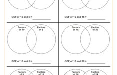 Finding The Gcf And Lcm Using Venn Diagrams Worksheet | Fun And with Least Common Multiple Greatest Common Factor Worksheet