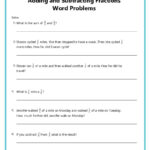 Fraction Word Problems Worksheets   K12 Math Worksheets In Multiplication Word Problem Worksheets