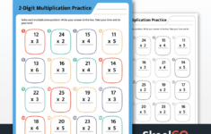 Free 2-Digit Multiplication Worksheet For Grades 2–4 for 2 Digit by 2 Digit Multiplication Worksheets with Answers