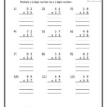 Free 4Th Grade Math Worksheets Multiplication 2 Digits By 2 Digits In Two Digit By Two Digit Multiplication Worksheets