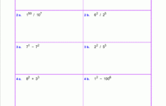 Free Exponents Worksheets throughout Multiplication and Division of Exponents Worksheet
