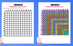 Free Multiplication Chart Printable — Times Table Chart Practice with Free Printable Multiplication Table Worksheets