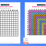 Free Multiplication Chart Printable — Times Table Chart Practice With Regard To Multiplication Table Chart Worksheet
