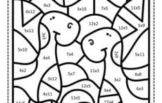 Free Multiplication Printouts For Grades 3-5 - Hess Unacademy throughout Multiplication Facts Coloring Worksheets