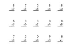 Free Multiplication Worksheets 1-12 - Paper Trail Design in 8 Multiplication Facts Worksheet