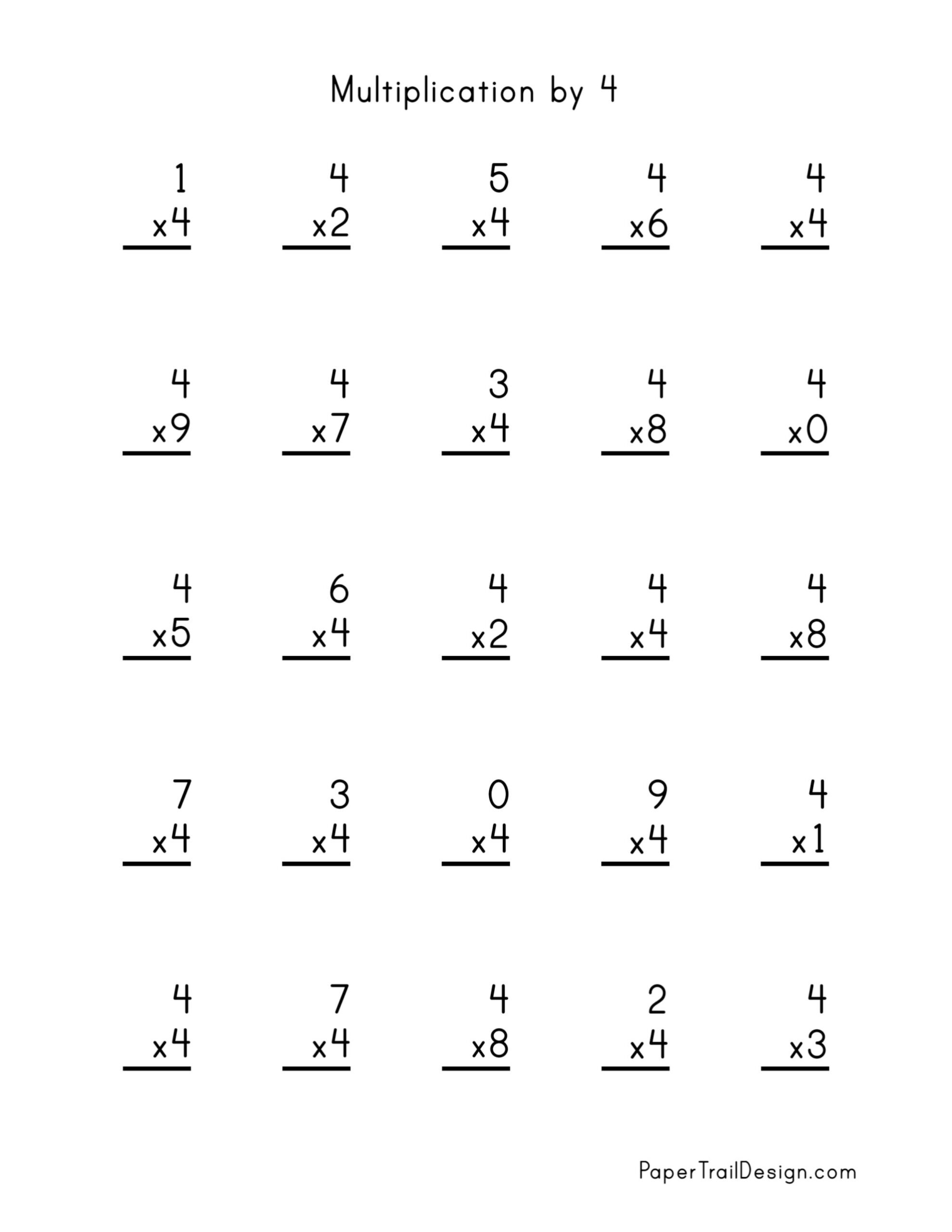 Free Multiplication Worksheets 1-12 - Paper Trail Design in Multiplication Worksheets to Print
