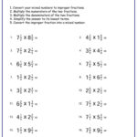 Free Multiplying Mixed Numbers Worksheets. With Multiplication Of Mixed Fractions Worksheets