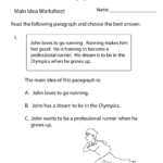 Free Printable Main Idea Practice Worksheet With Main Idea Multiple Choice Worksheets