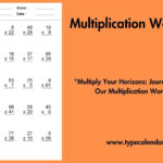 Free Printable Multiplication Worksheets [Pdf] Grade 1 12 Math With 1 12 Multiplication Worksheet