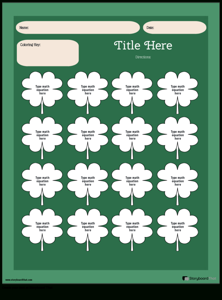 St Patrick’s Day Multiplication Worksheet