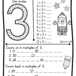 Grade 2 Mathematics Worksheets: Times Tables, Multiples, And For Multiples Of 3 Worksheet