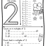 Grade 2 Mathematics Worksheets: Times Tables, Multiples, And In Multiples Of 2 Worksheet